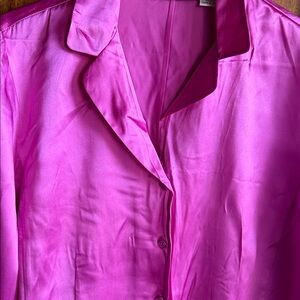 MSB Silk shirt in a bright pink or fuchsia